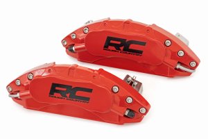Toyota Tundra Caliper Covers - Front + Rear - Rough Country - Red - '22-'25